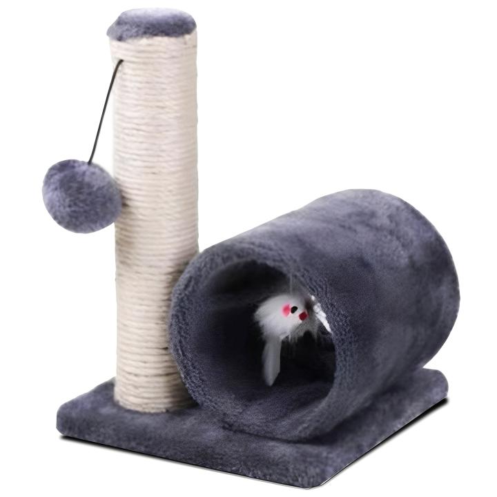 LILI HOME 🐱 Rascador para Gato con Poste y Túnel - 20 x 20 x 30 cm - Dale a tu gato un espacio divertido, cómodo y seguro para jugar, descansar y cuidar sus uñas con este rascador compacto y funcional. Perfecto para cualquier rincón del hogar, combina di