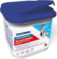 Cloro10 Acciones ASTRALPOOL de Disolución Lenta y Continua - Tratamiento Multiacción 5kg - Ideal para Gresites y Filtros de Arena - Tratamiento de Agua para Piscinas y Spas - details 0