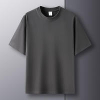 Camiseta De Algodón Puro 100% Para Hombre Manga Corta Verano Moda Casual Color Sólido Cuello Redondo Top Amplio Para Pareja - details 40