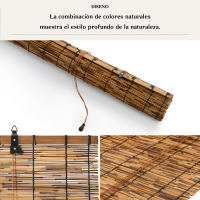 NQT Persiana Enrollable Bambú Multiusos de Protección Solar y Privacidad (60x140cm- 150x200cm) - details 0