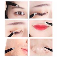 Juego De 4 Pinzas Profesionales De Acero Inoxidable Para Cejas Precisión Grande Para Vello Facial Splinter Y Engranado - details 2