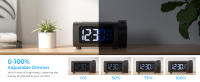 Reloj De Alarma Digital Con Función De Radio Y Modo Snooze Carga USB Reloj De Mesa Para Dormitorio Estilo Moderno Geométrico Proyección 180° - details 8