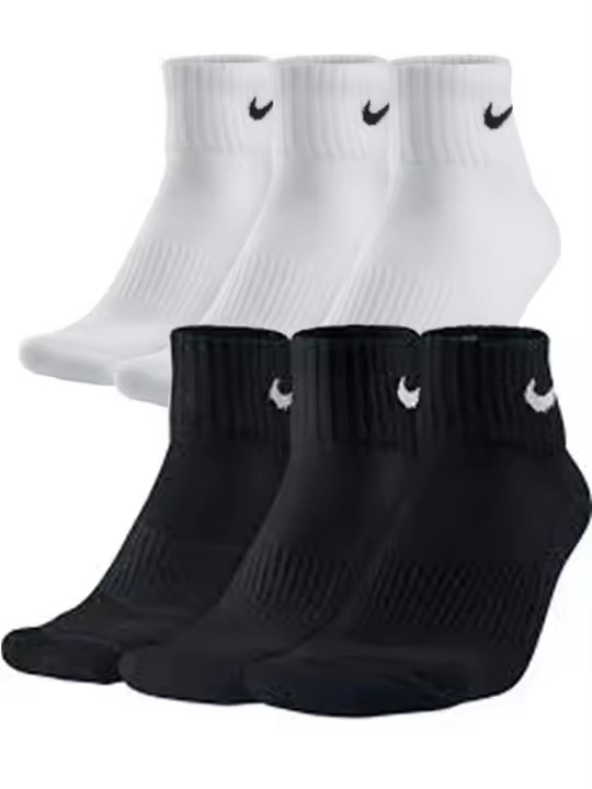 Nike Everyday Lightweight Ankle 3Pak M SX7677-010 socks – Pack de tres pares de calcetines tobilleros con tejido suave y ajuste ergonómico, proporcionando comodidad y frescura en cada actividad. - 1