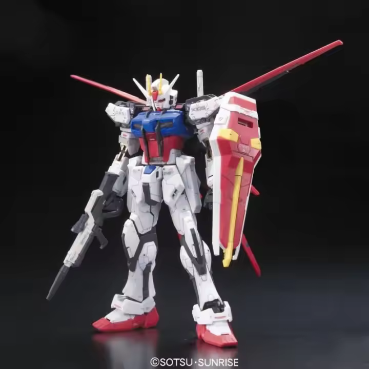 Bandai Gundam - RG - 03 - GAT-X105+AQM/E-X01 Aile Strike Gundam 1/144    - Montaje Fácil - Piezas Pintadas - No requiere pegamento - 1