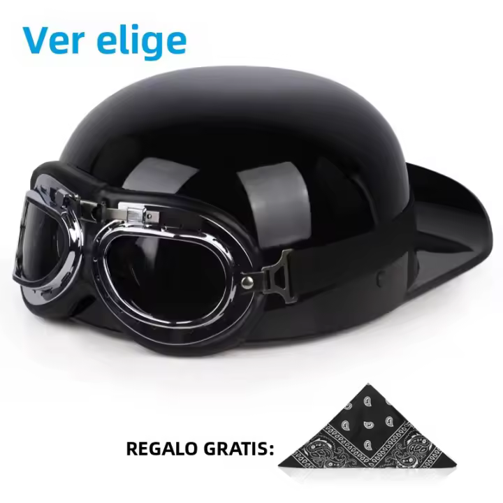 Gorro De Béisbol DS 2023 Retro Casco De Verano Para Motocicleta Cruzador Chopper Vintage Con Abertura Frontal Para Scooter Y Gangster - 1