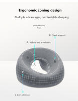 Almohada De Espuma De Memoria Ergonómica Para Descansar Cabeza Y Cuello Soporte De Masaje Corporal Para Salón De Belleza - details 3