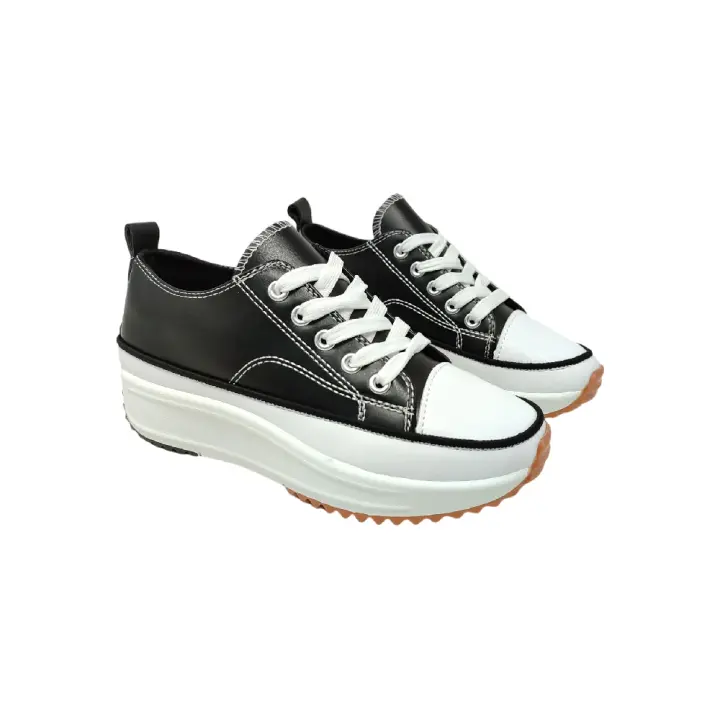 Eva Zorteon- Zapatillas deportivas para mujer, Zapatos PU Suela Track cuña,Deportivas casual. - 1