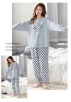 Conjunto De Pijamas Para Mujer Con Dibujos Animados Camiseta De Manga Larga Y Pantalones Dos Piezas Pijama De Noche Estilo Básico Talla Grande Para Otoño Y Primavera MOV - details 7