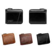 Cartera De Cuero Para Hombre Lujo Monedero Con Bolsillo Para Monedas Y Tarjetas Cierre De Cremallera Antirrobo Regalo Para Hombres - details 15