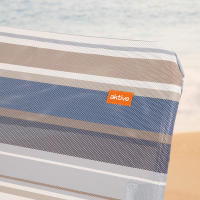 Aktive - Silla de playa plegable, diseño azul y gris a rayas, 47x62x95 cm, peso máximo 100 kg, respaldo reclinable 5 posiciones, sin tubo delantero, topes antivuelco, aluminio y textileno, fácil transporte con asa, sillas playa multiposición - details 6