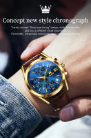 Reloj De Pulsera Para Hombre OLEVS 2872 Cronógrafo Resistente Al Agua Con Correa De Cuero Luminoso Y Manos Luminosas Reloj De Cuarzo Deportivo De Lujo - details 0