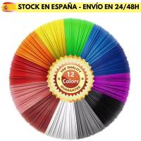 Filamentos Boli 3D, 12 Filamentos para Boligrafo 3D de Colores de 3 Metros cada uno, Filamentos PLA para Boli 3D de Máxima Calidad (Monxu) - details 1