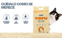 Arena de TOFU Pack x4 para Gatos Ossy 10Kg–24L Arena aglomerante para Gatos Sin químicos  Sin Fragancias Artificiales  99,98% Libre de Polvo Retención de Olores Desechable por el inodoro Tofu Cat Litter. - details 0