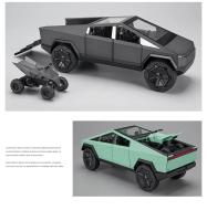 Modelo De Camión Tesla Cybertruck 1/24 En Aleación De Metal Juguete De Simulación Con Sonido Y Luz Vehículo Off-Road Para Niños - details 11