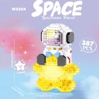 Bloques De Construcción Micro Astronauta Traje De Espacio Con LED Juguetes Para Niños Fomentan El Conocimiento Espacial Desarrollo Cognitivo - details 5
