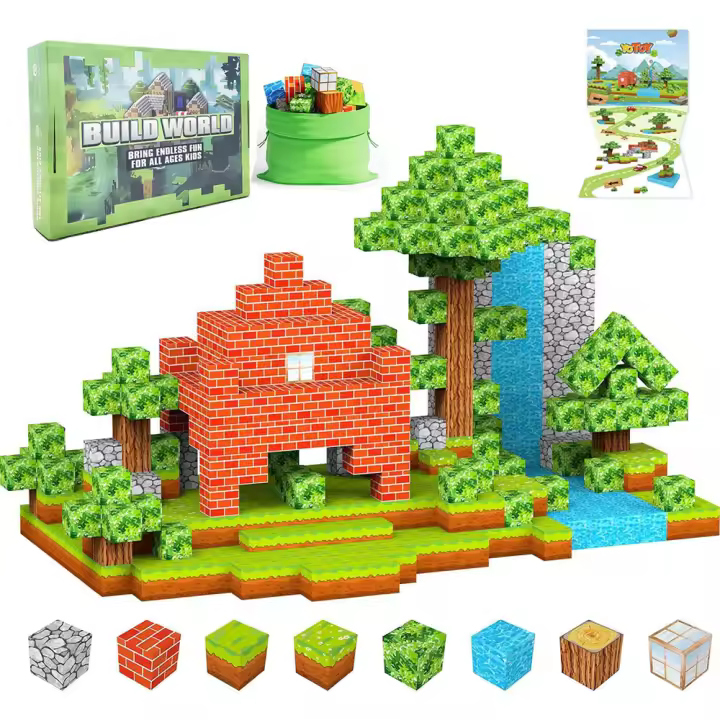 Juego De Construcción Magnético 100PCS Para Niños Montessori Sensorial Cubos Mágicos Set Educativo Para Niños De 4 a 12 Años - 1