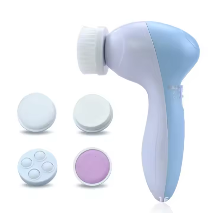 Limpieza Facial Eléctrica 5 En 1 Máquina De Limpieza De Pores Mini Masajeador De Belleza Con Cepillo Para Rostro Y Cuerpo - 1