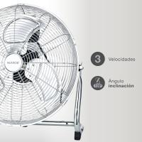 Ventilador Metálico de Suelo Netia 140W – 3 Velocidades | Rejilla Reforzada | Inclinación 120° | 51cm Diámetro | Niaros - details 0