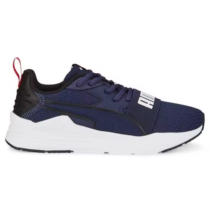 Zapatillas niño Puma Modelo Wired Run PS deportivos en color azul marino con cinta eleastica con el logo de Puma en blanc0 muy comodas e ideales para cualquier actividad sneakers Puma con cierre de cordones para niño y junior - 1