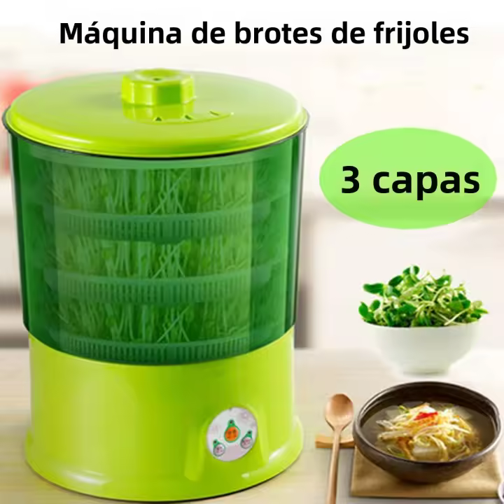 Máquina Inteligente De Crecimiento De Frijoles 220V 1.5L 3 Capas Multifuncional Automática Para Hacer Frijoles En Casa Herramientas DIY - 1