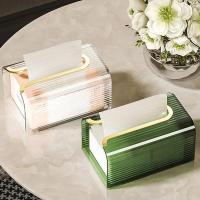 Caja De Pañuelos De Lujo Montada En La Pared De Acrílico Transparente Dispensador De Papel Para Baño Y Mesa - details 1