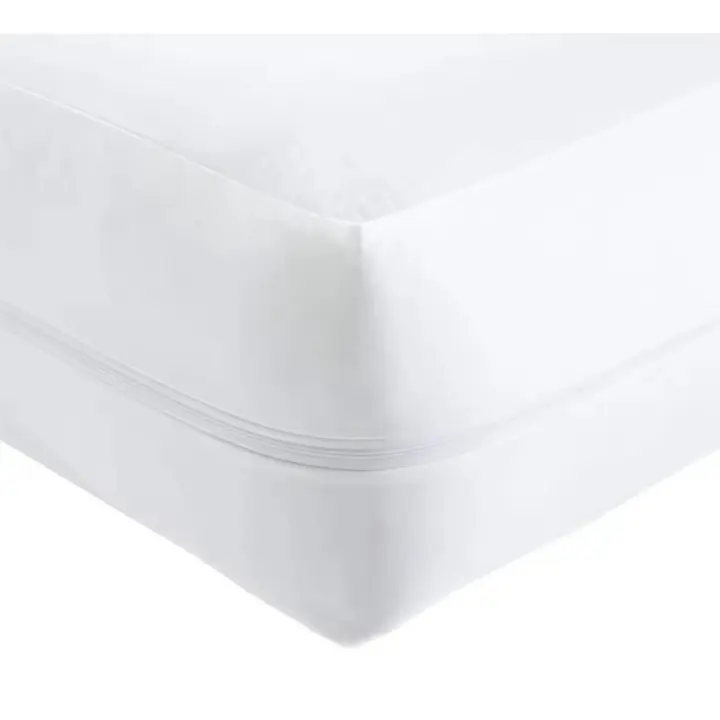 ANGAMA TEXTIL - COFLOR SPAIN®️ - Funda de Colchón de Microfibra Transpirable, blanca con Cremallera en (L) tacto muy suave, Validos para largos 190/200cm Altura colchón 30cm medidas para Cama 90cm, 105cm, 135cm, 150cm Calidad / precio excelente. - 1