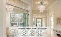 Lámpara De Techo De Cristal Con 3 Capas Y Diamantes Punzantes E27 Luces De Decoración Para Sala De Estar Y Dormitorio Fuente De Energía: Acción De Corriente - details 1