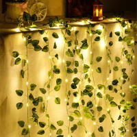 Luces De Vine Artificial Flor Y Hoja Verde Para Adornos Navideños Decoración De Hogar Luz Fairy Piloto Incluido Para Bodas - details 1