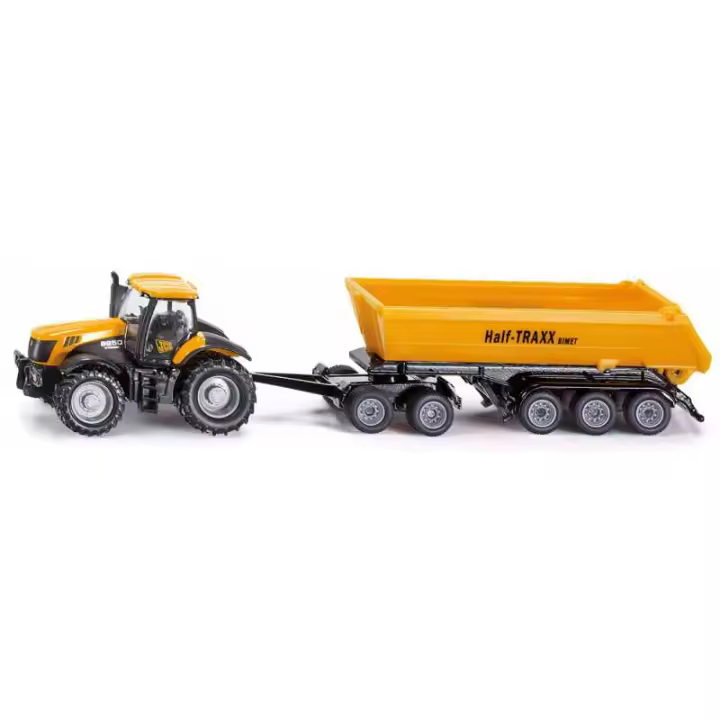 Siku Tractor JCB con Remolque Banera Escala 1:87 - Diversión Garantizada - 1