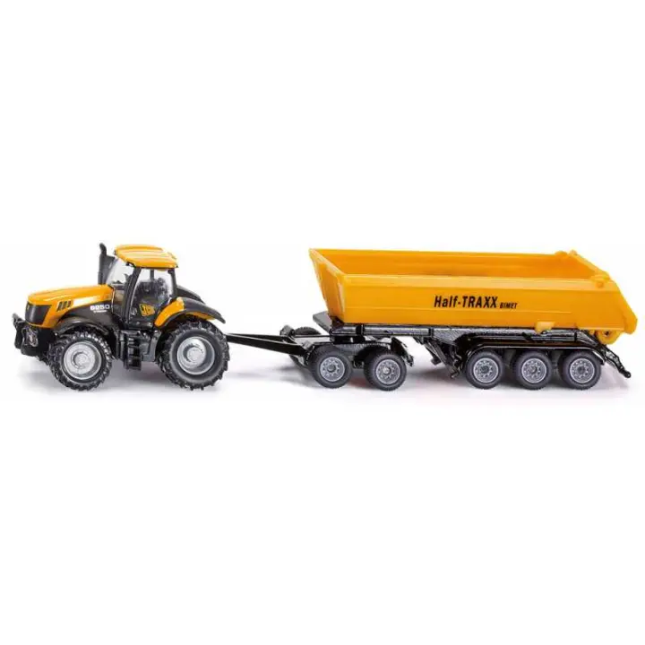 Siku Tractor JCB con Remolque Banera Escala 1:87 - Diversión Garantizada - 1
