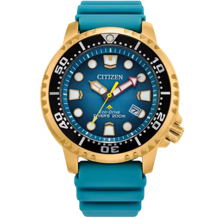 Reloj Citizen BN0162-02X Eco-Drive Promaster Diver 200 m Dorado Azul Celeste CITIZEN - 1
