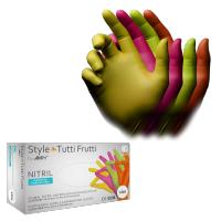AMPRI Estuche de Guantes de nitrilo desechables MULTICOLOR, mezcla de colores, sin polvo, estilo tutti frutti de Med-Comfort - details 0