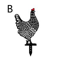 Estatua De Silueta De Pollo Vacío De 10 Pulgadas Arte De Jardín Decorativo De Hen Realista Adorno Para Exterior Material Plástico - details 13