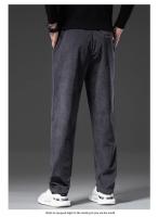 Pantalones Casuales De Corduroy Para Hombre Corte Recto Moda Negocios Verano Otoño Ajuste Regular Ropa Maleza - details 10