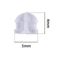 100pcs Pack Tapones De Silicona Suave Para Oídos Transparentes Plásticos Para DIY Pendientes Joyería Encuentros Bala - details 7