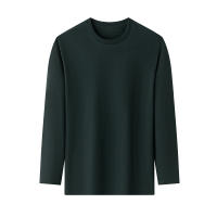 Camiseta De Algodón Para Hombre Con Cuello Redondo Y Mangas Largas En Color Sólido Cómoda Y Transpirable Para El Verano - details 16