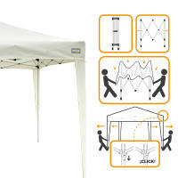 Cenador plegable y ajustable en altura Max-Air 300x300/240-250 cm blanco Aktive - details 2