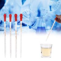 Ejercicio De Pipeta De Vidrio Con Escala Y Cabeza De Goma Roja Y Transparente Para Química Laboratorio 1/5pcs - details 0