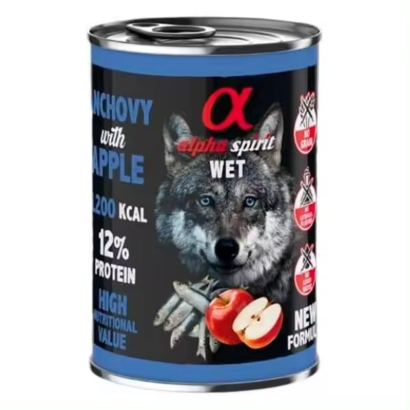 Alpha Spirit Anchoa con Manzana Roja Perro Latas  Comida Húmeda para PerrosAlpha Spirit Anchoa con Manzana Roja - 1