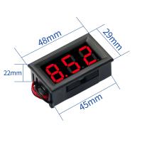 Mini Voltímetro DC 5-120V Con Pantalla Digital LED Azul Para Monitor De Batería De Motocicleta Medidor De Tensión 2-Wire 0.56 Pulgadas - details 4