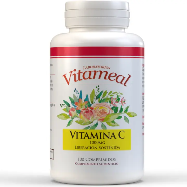 Naturbite Vitamina C 1000 Liberación Sostenida 100 Tabl. Laboratorios Vitameal. potente Antioxidante de Rosa Mosqueta - 1