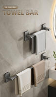 Rack De Toallas Montado En La Pared Con Ventosa No Perforada De Aleación De Aluminio Para Baño Barra Horizontal De Almacenamiento - details 1
