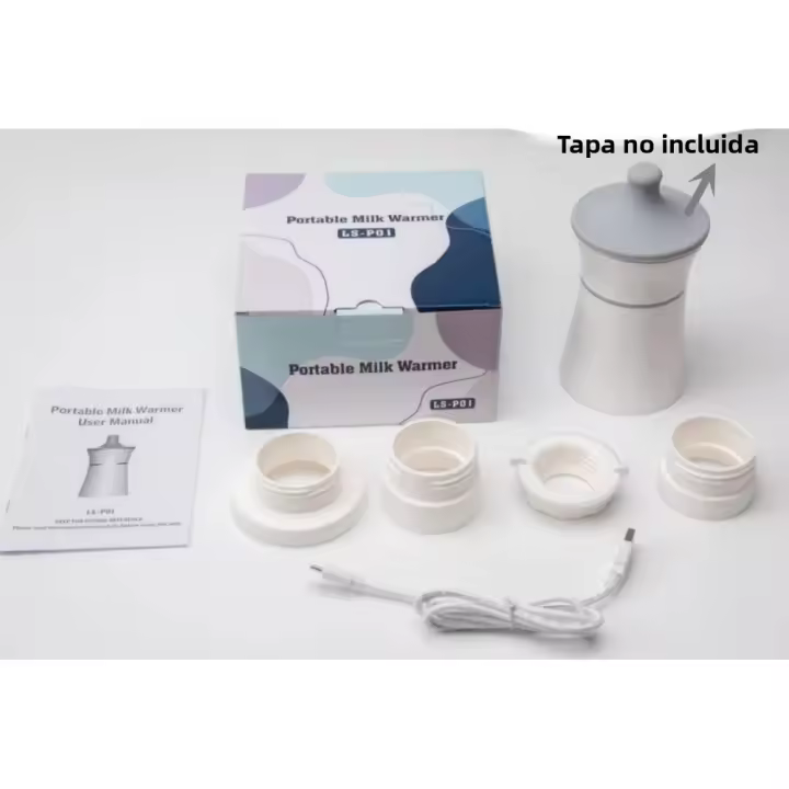 Calentador De Botella Para Bebé Portátil Con Ajuste De Temperatura En 4 Niveles Recargable Por USB Calentador Rápido De 6 Minutos Para Leche Y Agua - 1