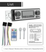 BQCC 1 Din Radio BT MP3 Para Coche Con Handsfree Find FM SD Protección Del Poder Voz Broadcast Autostereo AUX USB Reproductor Multimedia - details 10