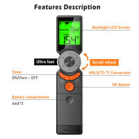 Termómetro Digital Portátil Para Carne Y BBQ Lectura Inmediata Impermeable Para Cocina Termómetro De Alimentos Con Pantalla LCD Mano a Ojo Número De Modelo: Food BBQ Thermometer - details 6