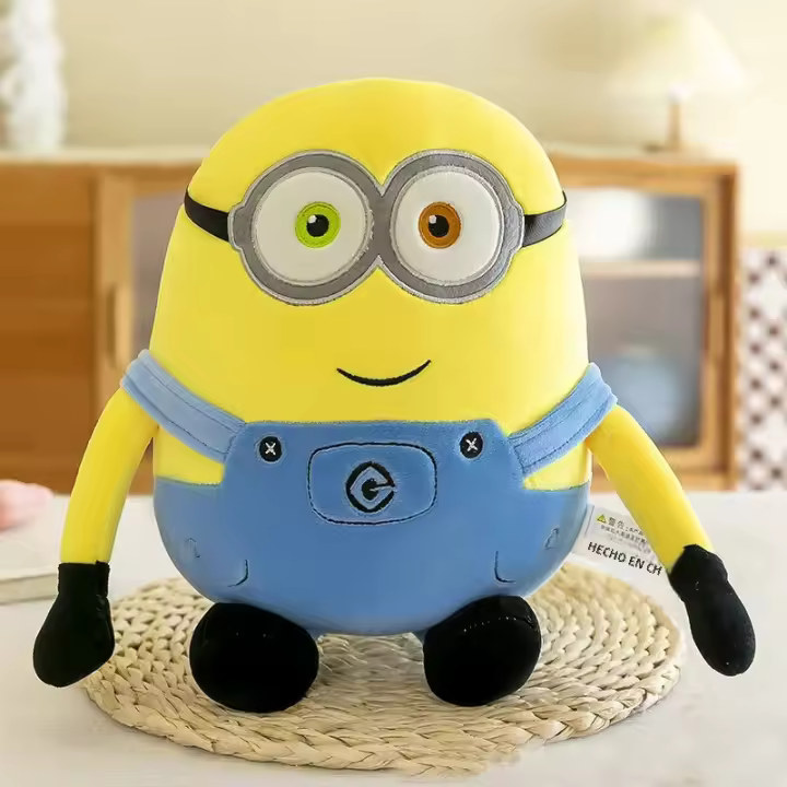 Muñeco De Peluche Minions En Jeans Amarillo Suave Regalo De Cumpleaños Para Niños Juguete De Peluche Bob Stuart Periferia Del Movie - 1