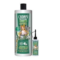 Pack Champú + Tónico Capilar, Tratamiento Rapunzel, Dona Flora Cosméticos, con Ingredientes activos de Biotina, Vitaminas y Castaña de Indias. Para todo tipo de Cabellos. Tratamiento de Crecimiento y Anti- Caída. - details 0
