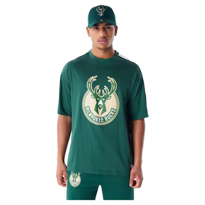 New Era Camiseta De Manga Corta Nba Panel Milwaukee Bucks - 1