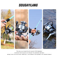 Carrete De Pesca Giratorio Sougayilang Resistente a La Corrosión Con Bobina De Aluminio Ratio De Engranajes 5.0:1 Para Nueva Experiencia De Pesca - details 0