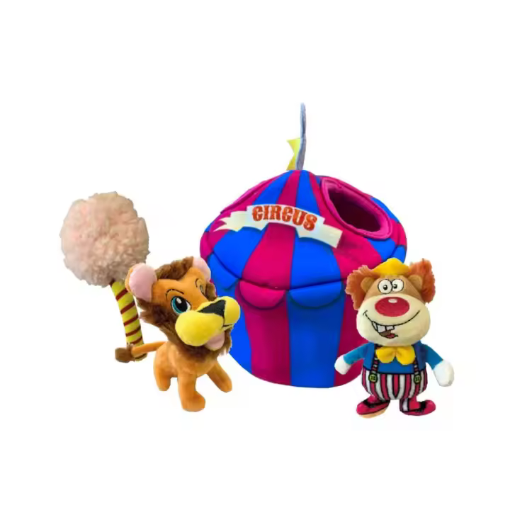CROCI - Hide&Seek Circus - Juego Interactivo de Peluche para Estimular la Curiosidad de tu Perro (Temática Circo) - 1